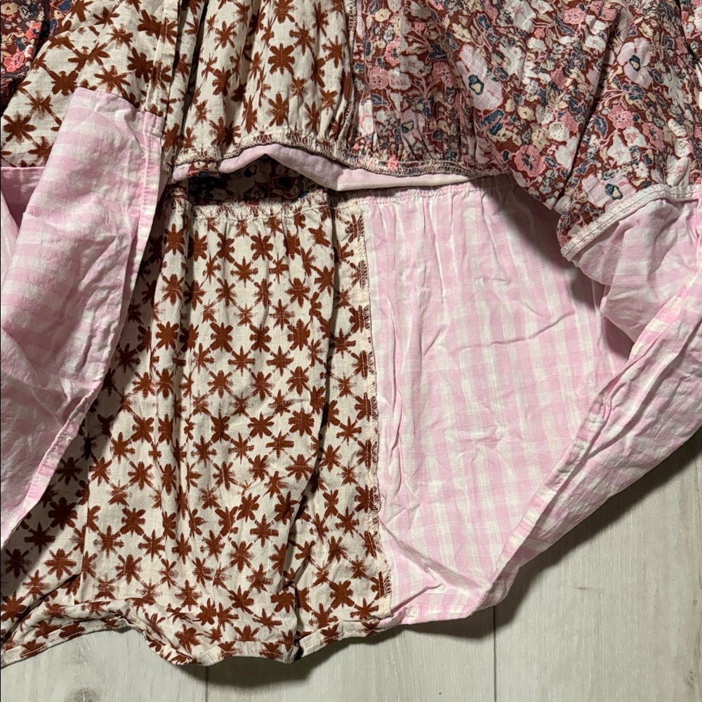 Women’s Vintage Floral Patchwork Skirt - elastic waist band. 33 “ long Size M - Picture 7 of 11